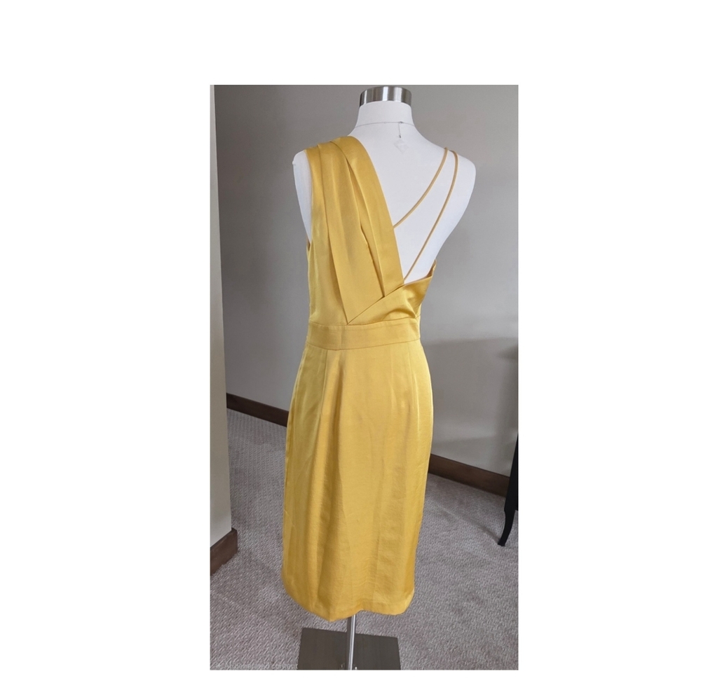 NWT Reiss Sara Asymmetric Yellow Cocktail Dress - Picture 5 of 8